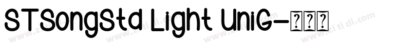 STSongStd Light UniG字体转换